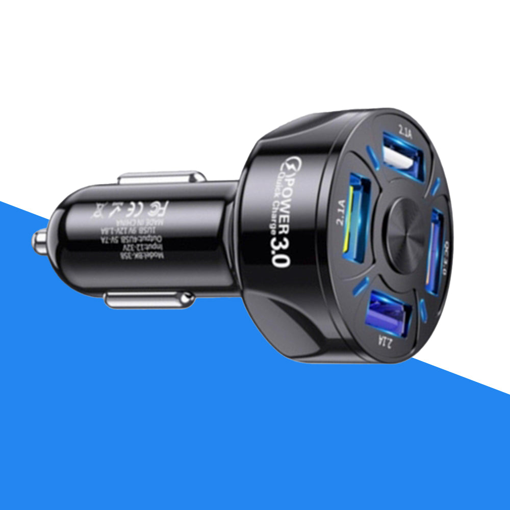 4 USB 3.0 LED Port Rapid Car Charger