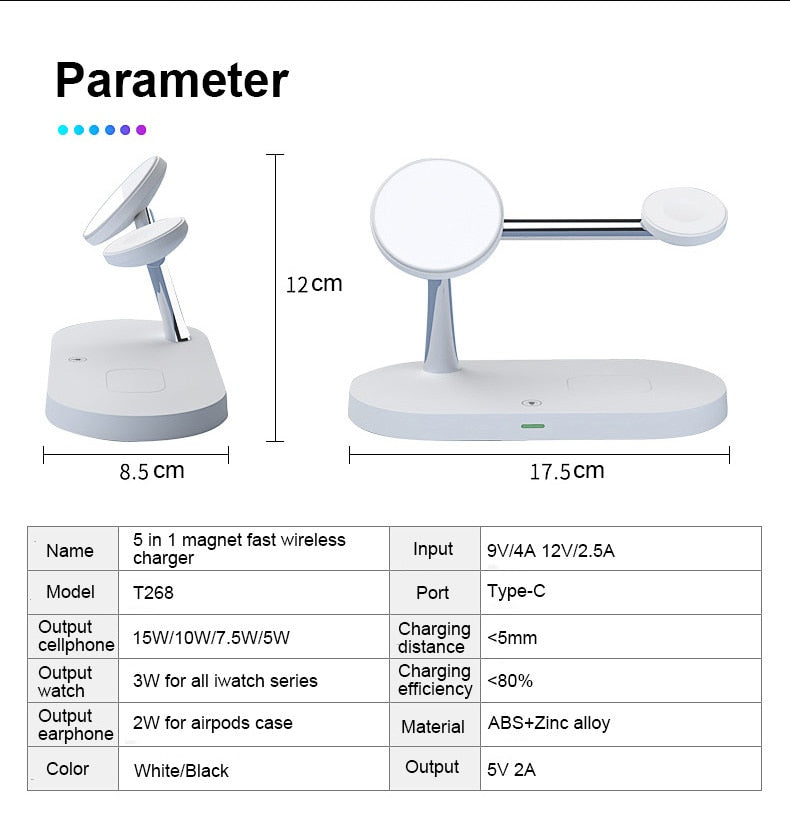 3 in 1 macsafe Wireless Charger For iPhone 14 13 12 Pro Max for Apple