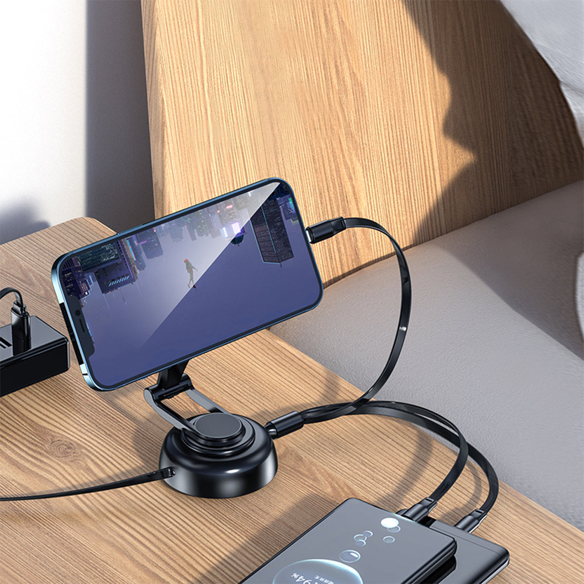 Tri-Cable Magnetic Car Mount Charger