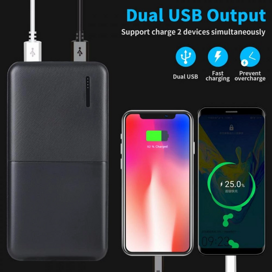 Power Bank Fast Charging With Dual USB Outputs