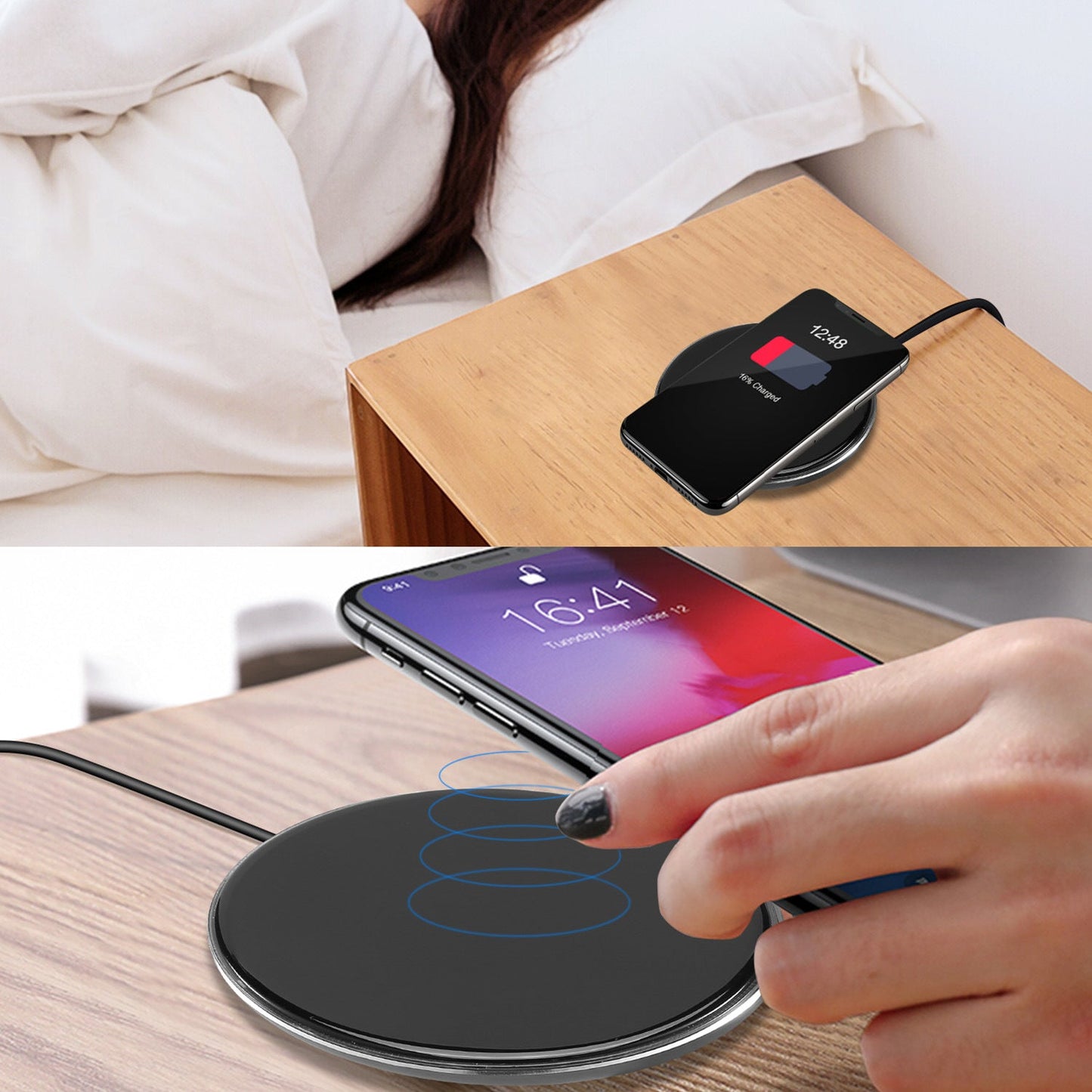 Wireless Charger Qi-Certified Ultra-Slim 5W Charging Pad for iPhone XS