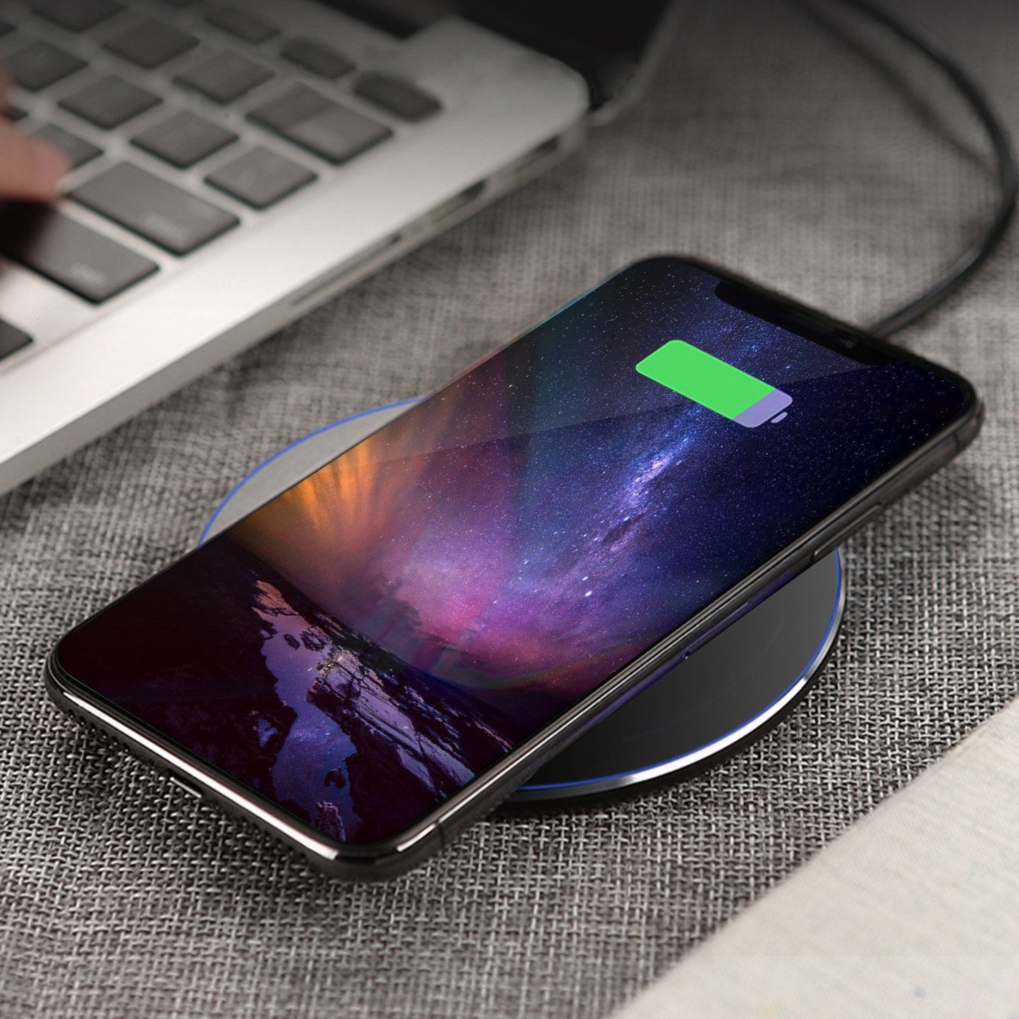 Wireless Charger Qi-Certified Ultra-Slim 5W Charging Pad for iPhone XS