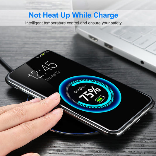 Wireless Charger Qi-Certified Ultra-Slim 5W Charging Pad for iPhone XS