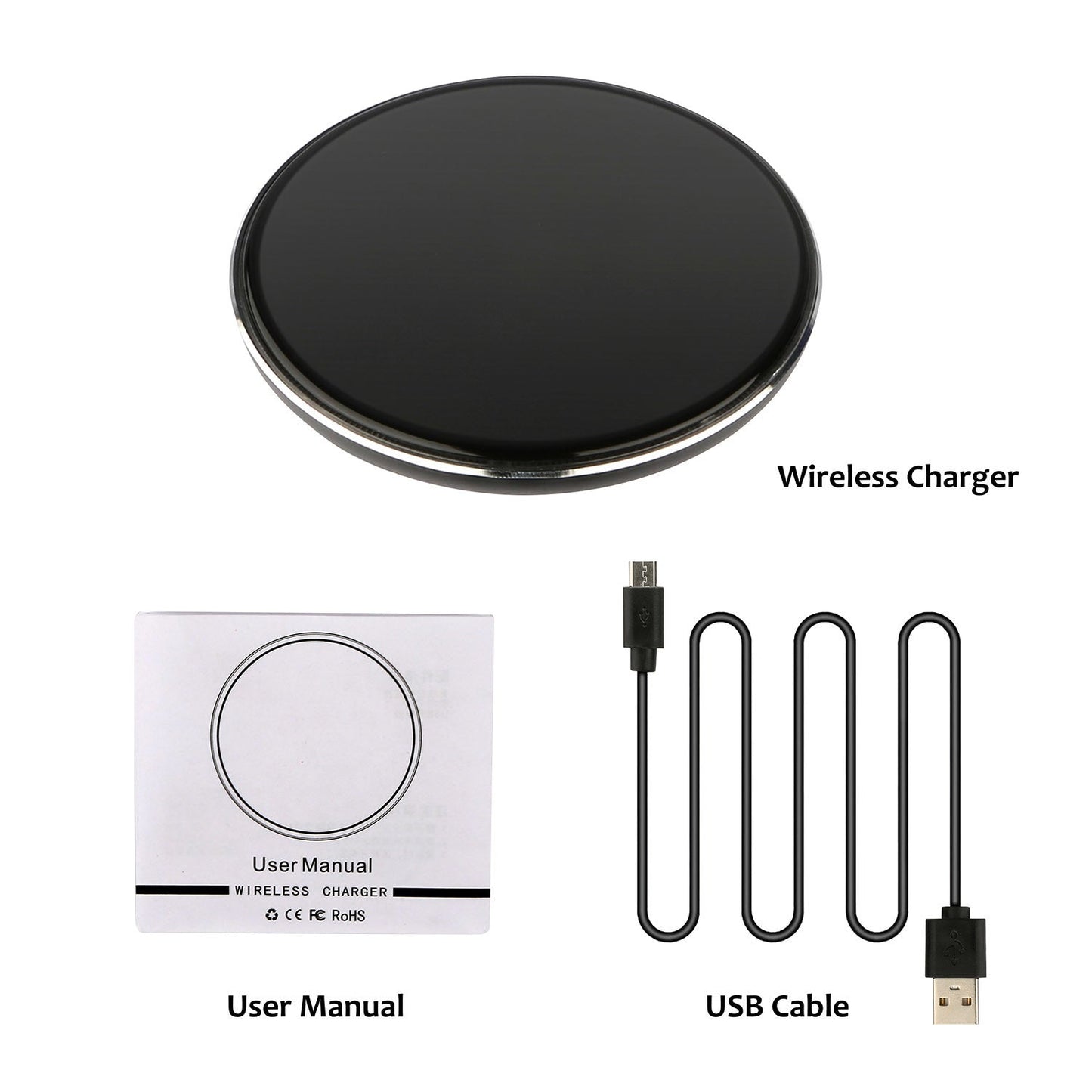 Wireless Charger Qi-Certified Ultra-Slim 5W Charging Pad for iPhone XS